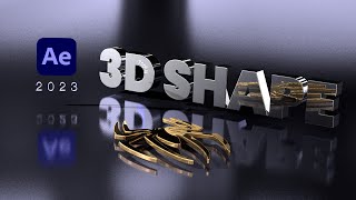 Metallic 3D Text in After Effects 2023  No Plugins [upl. by Alisia]