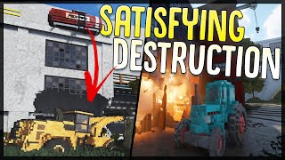 Satisfying Ways To Destroy Vehicles  Hard Mode Challenge amp New Map  Teardown [upl. by Auberon85]