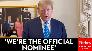 WATCH Trump Reacts To Clinching 2024 Republican Presidential Nomination [upl. by Odeen]