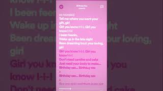 Jeremih  Birthday Sex Speed UpLyrics [upl. by Elyrrad]