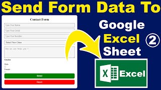 How to send HTML form data to google sheets how to send form data in excel Form to excel sheet [upl. by Aitetel]