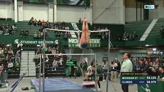 Delanie Harkness MSU  Bars 9925 vs Illinois [upl. by Norit840]