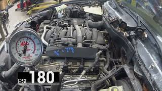 2002 BMW 540i E39 44L M62 Compression test [upl. by Hnib290]