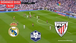 🚨REAL MADRID  ATHLETIC BILBAO EN VIVO🔥FUT AND GOL [upl. by Culhert]