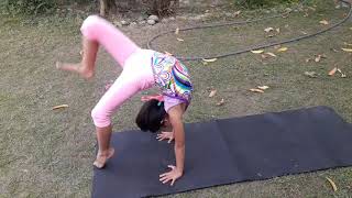 7 year old girl gymnast Dakshata Shrestha nepali girl  2 please subscribe and share my channel [upl. by Araihc987]