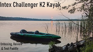 Intex Challenger K2 Kayak Unboxing Review amp Test Paddle [upl. by Notak]