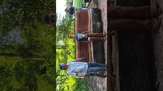 Slabbing a 36quot Red Oak with a Chainsaw Mill [upl. by March]