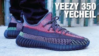 Adidas YEEZY Boost 350 V2 YECHEIL Review amp On Feet [upl. by Nosnevets283]