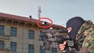 На вулиці Грушевського засіли снайпери  Entrenched snipers near Maidan [upl. by Auqemahs62]