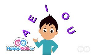 Vowel Song  Learning Songs Collection For Kids And Children  Happy Kids [upl. by Langill841]