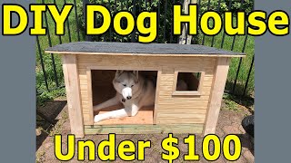 How I made this doghouse for my husky for under 100 [upl. by Einnod]