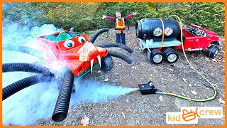 Halloween bug control truck shrinks kids ride on monster truck spider Educational  Kid Crew [upl. by Hedaza806]