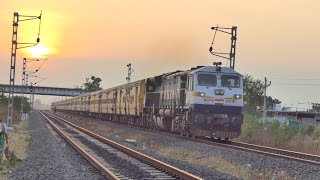 TAPOVAN EXPRESS 17617 CSMT NED Aggressive Notching at Purna Gradients [upl. by Ynnavoig]