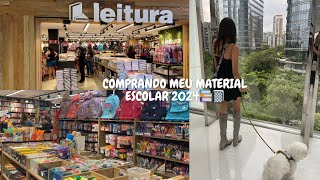 Comprando meu material escolar 2024 VLOG [upl. by Yelruc]