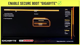 How to Enable Secure Boot in Bios Gigabyte✅ [upl. by Ahsiner]