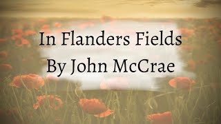 In Flanders Fields by John McCrae – read by Arthur L Wood [upl. by Hodosh57]