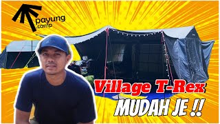 TIMELAPSE Setup khemah PayungCamp Village TRex REVIEW payungcamp trex [upl. by Nerrad]