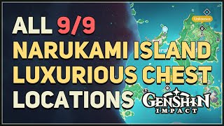 All 9 Narukami Island Luxurious Chest Locations Genshin Impact [upl. by Etnuhs]