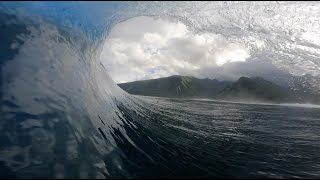 RAW POV BODYBOARD ALL DAY SESSION AT TEAHUPOO  7421 [upl. by Wernda]