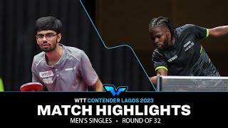 Manav Vikash Thakkar vs Olajide Omotayo  MS R32  WTT Contender Lagos 2023 [upl. by Donegan]