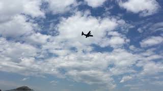 FLyBy F35F16 and C130 with flares Volkel2019 [upl. by Raclima]