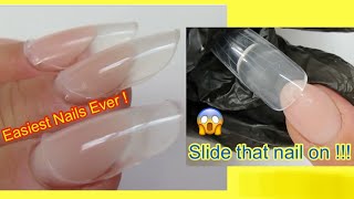 DUAL FORM POLYGEL HACK  SLIDE The Dual Form Onto Your Nails  Easiest Nails I ever did [upl. by Duaner437]