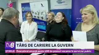 Târg de cariere la Guvern Executivul anunță peste 400 de posturi vacante în serviciul public [upl. by Atiuqam603]