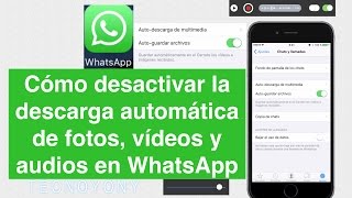 Cómo desactivar la descarga automática de fotos vídeos y audios en WhatsApp iPhone [upl. by Eenar]