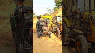 Jcb 3dx Eco Excellence Loading Red Mud In Massey Tractor tractorlover jcbmachine [upl. by Pepi]