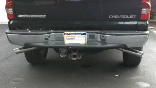 2005 chevy silverado flowmaster exhaust 53 cat back loud [upl. by Deryl]