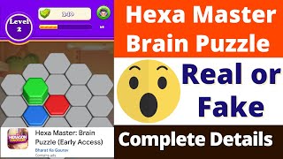 Hexa Master Brain Puzzle Withdrawal  Hexa Master Brain Puzzle Real or Fake  Scam or Legit  Review [upl. by Aiva400]