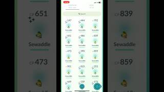 Sewaddle community day results pokemongo gaming pokemon mobilegame [upl. by Blossom61]