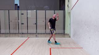 Squash tips Backhand return of serve  Return of serve after sidewall [upl. by Serica]