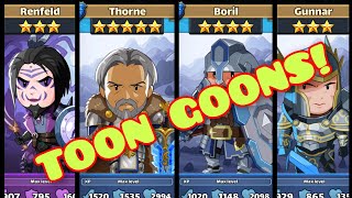 Empires amp Puzzles Toon Thorne Boril Gunner amp Renfield the Toon Mafias Penultimate Squad are ready💪 [upl. by Lunette]