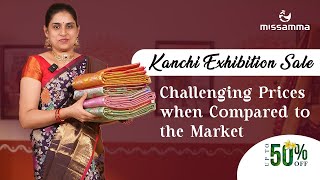 Kanchi Weavers Exhibition Sale  MissammaHandlooms  kanchipattusarees exhibition sale [upl. by Ayanad327]