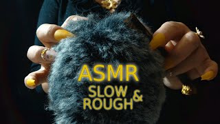 Slow ASMR  CRISP amp Powerful Triggers on Fluffy Cover with 7 Different Tools  Scratching amp Plucking [upl. by Aicnarf]