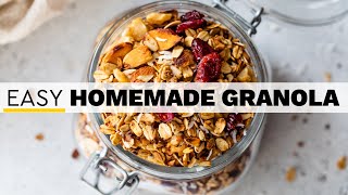 GRANOLA  how to make homemade granola on the stovetop in 15 minutes [upl. by Blanchard]