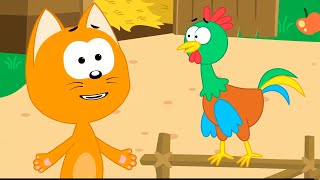 Rooster Song  Kote Kitty Songs and Cartoons for Kids [upl. by Zebe]