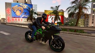 MSFS VR  Motorcycle Sim Rig  PSVR2  Cruising Hong Kong  Kawasaki Ninja H2 [upl. by Yeargain]