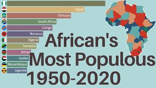 TOP 12 African Countries by Population from 1950 to 2020 [upl. by Chud224]