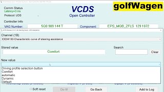 VCDS steering assistance COMFORT DYNAMIC coding [upl. by Peursem]