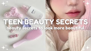 teen beauty secrets to look more beautiful 🫧🎀 beauty hacks and tips [upl. by Nodnorb]