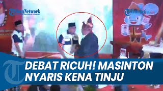 RICUH Detikdetik Masinton Pasaribu Nyaris Kena Bogem Cabup Khairul saat Debat Pilkada Tapteng [upl. by Aisenet]