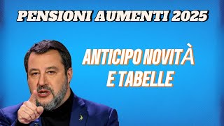 Pensioni Aumenti e Novità 2025  Calcoli Tabelle Importi e Rivalutazione Completa e Quote Nadef [upl. by Ojela]