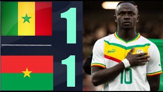 Sénégal 11 Burkina Faso Résumé du match  Qualifications Coupe dAfrique des Nations [upl. by Ahsenit781]