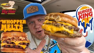 BURGER KING ⭐Whopper Melts⭐ Food Review [upl. by Boleslaw]