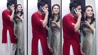 Alia Bhatt amp Sidharth Malhotras CUTE Moments At Sanjay Kapoors Diwali Party 2017 [upl. by Shiri]