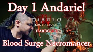 Echo of Andariel Boss Fight vs Blood Surge Necromancer 📅Day1 DiabloIV Season 4 Hardcore [upl. by Chance522]