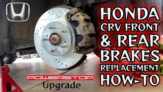 Honda CRV Front amp Rear Brakes Replacement HowTo [upl. by Oiled]