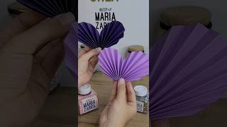 Manualidades con papel 💜 Cómo hacer corazones con papel SoyMariaZapata manualidades craft diy [upl. by Nrevel]